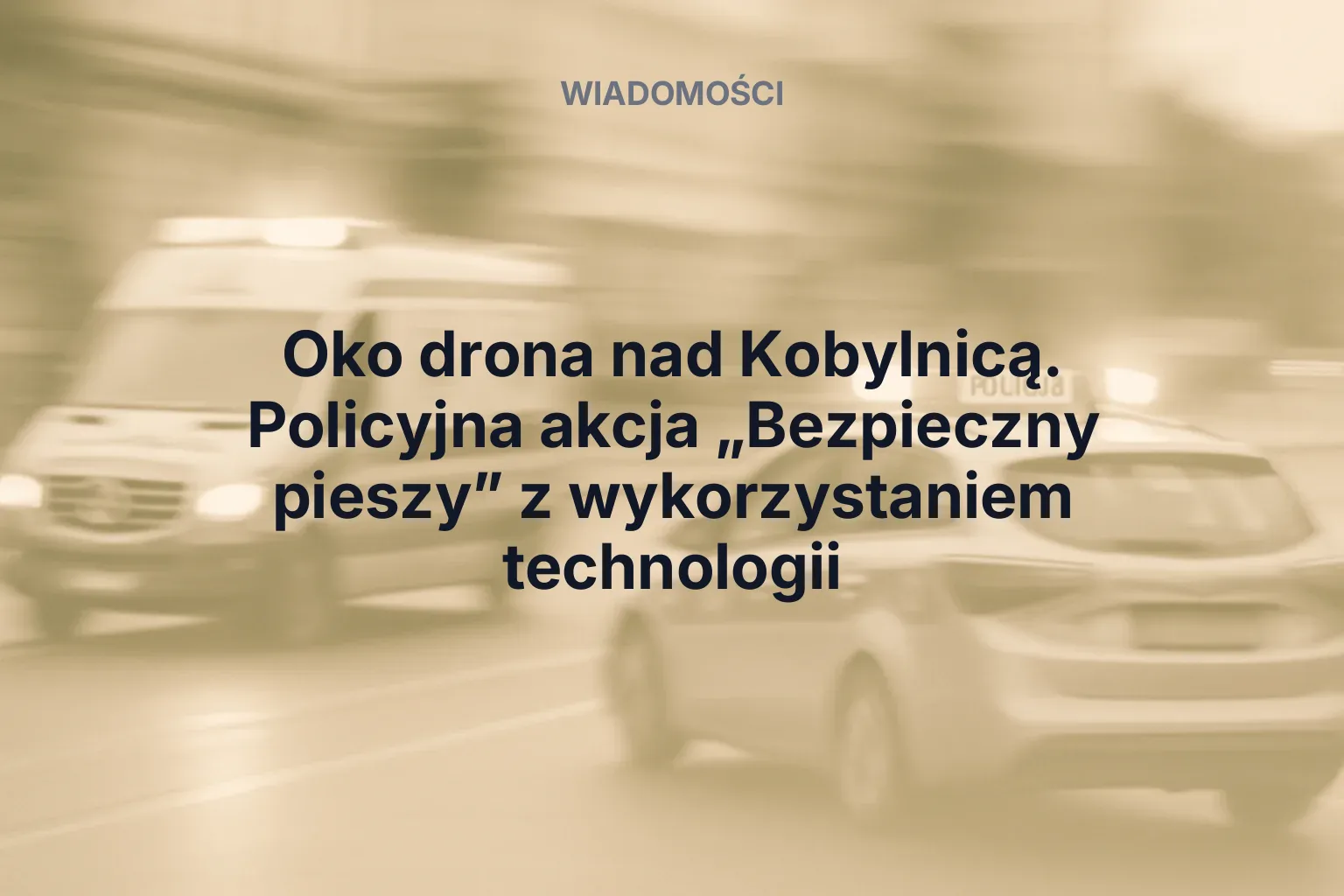 Miniatura: Oko drona nad Kobylnicą. Policyjna akcja „Bezpieczny pieszy” z wykorzystaniem technologii