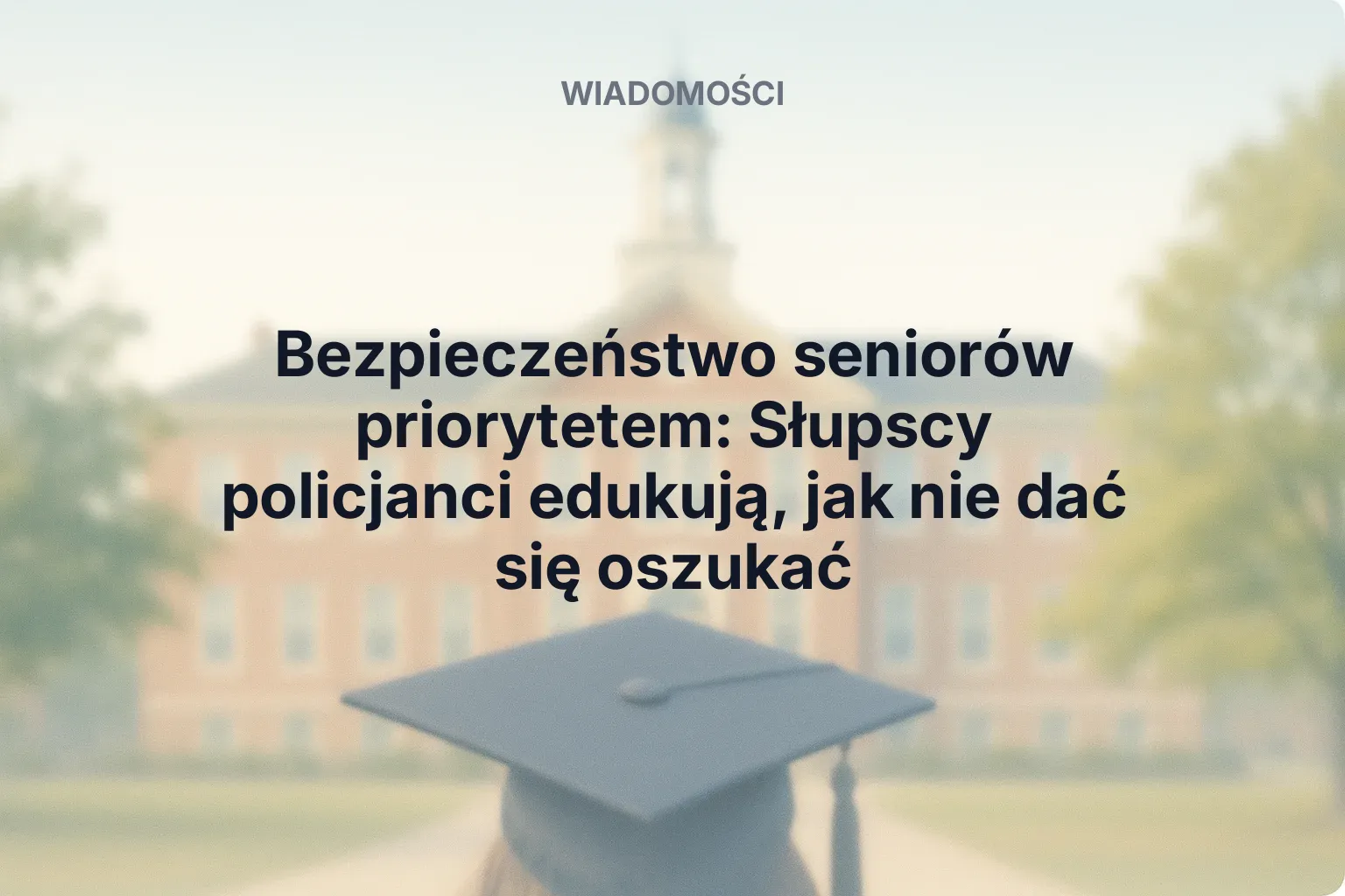 Miniatura: Bezpieczeństwo seniorów priorytetem: Słupscy policjanci edukują, jak nie dać się oszukać