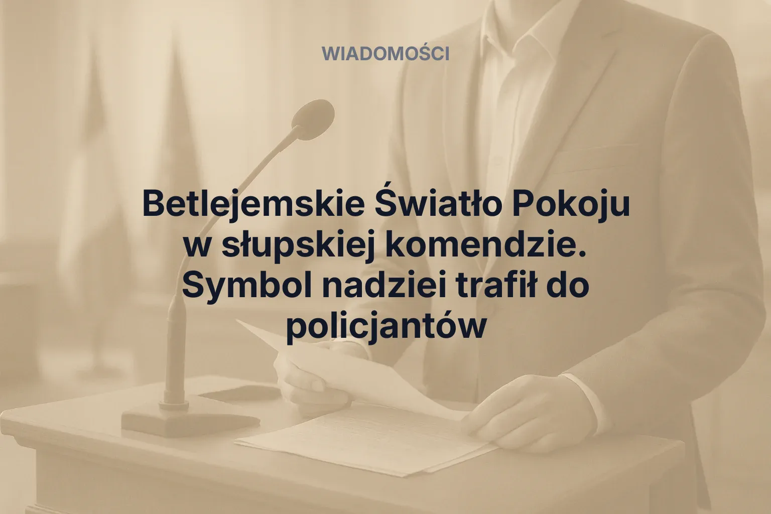 Miniatura: Betlejemskie Światło Pokoju w słupskiej komendzie. Symbol nadziei trafił do policjantów