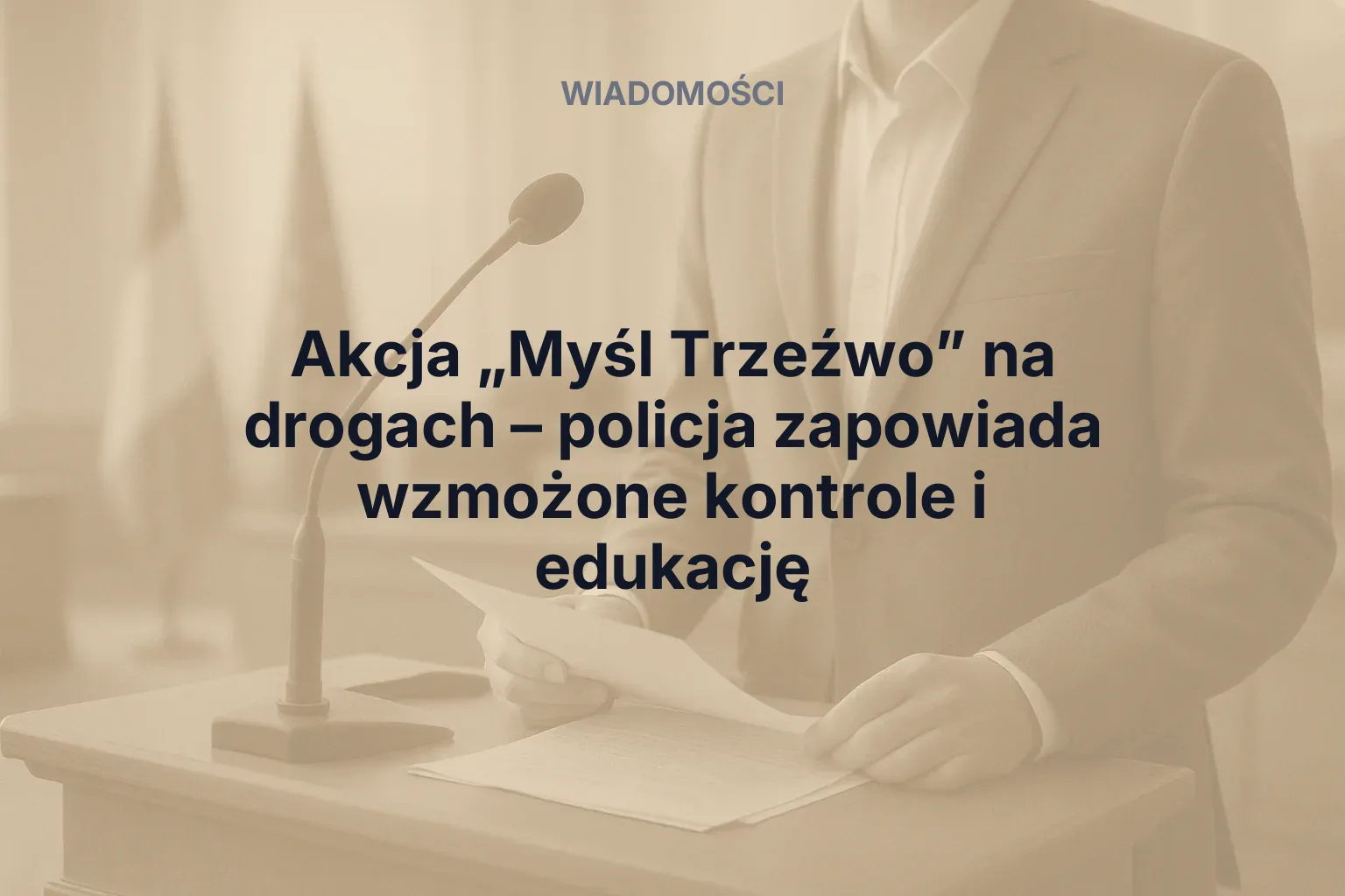 Miniatura: Akcja „Myśl Trzeźwo” na drogach – policja zapowiada wzmożone kontrole i edukację